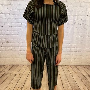 Striped Two Piece Set (Top & Pants)